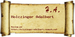 Holczinger Adalbert névjegykártya
